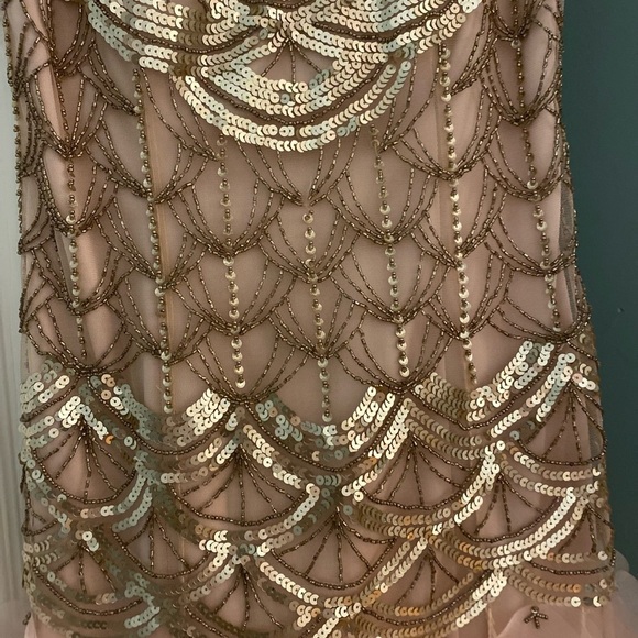 Sue Wong 1920’s Sequin and Feathers  Flapper Dress - Picture 8 of 12